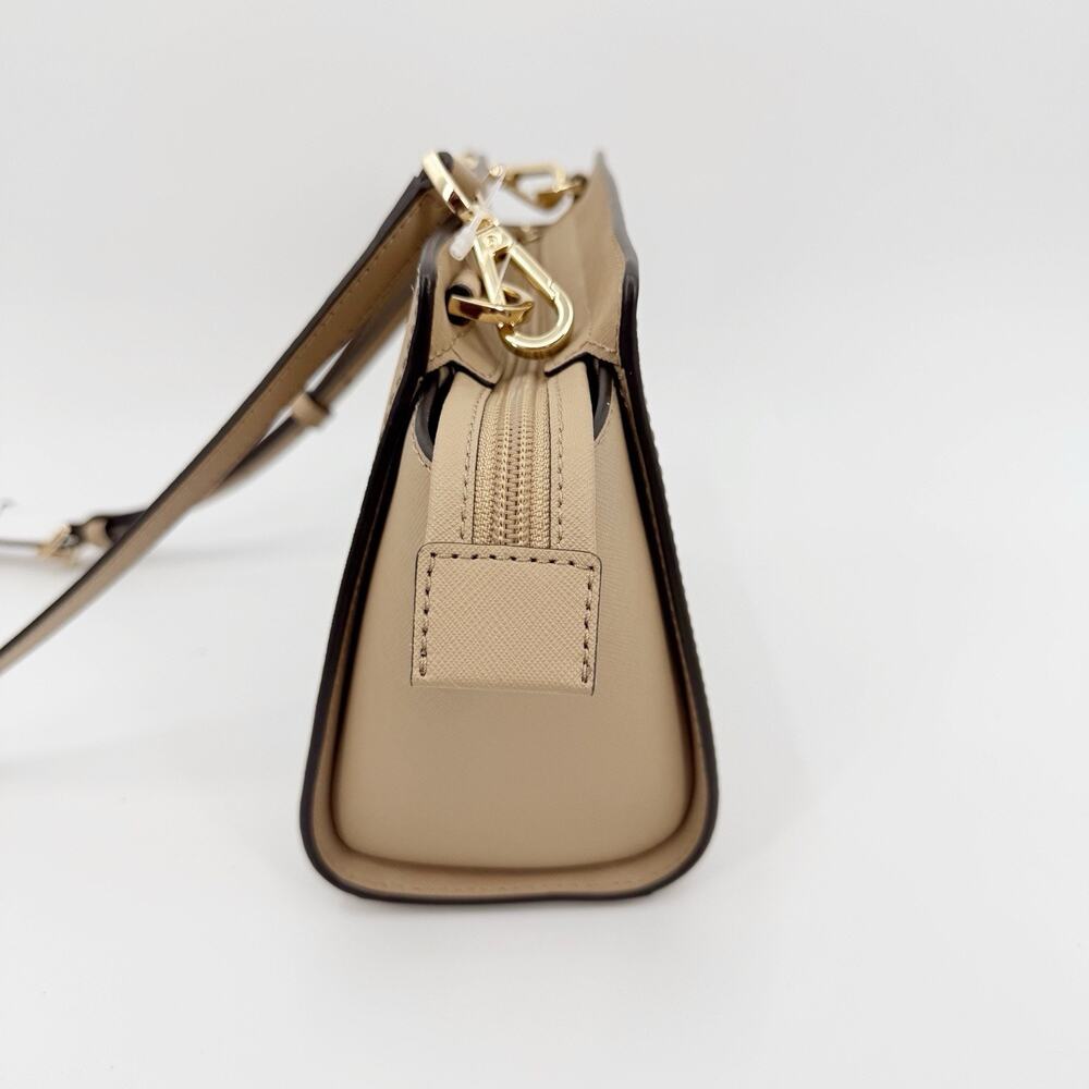 Michael Kors Selma‎ Medium Messenger Camel Leather Crossbody Bag Minimalist Chic - Picture 8 of 12